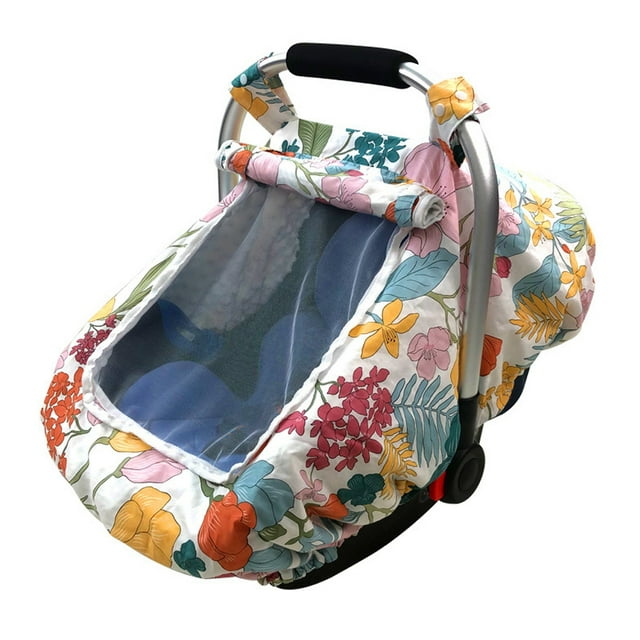 Baby Car Seat Covers with Peep Window and Storage Bag Car seat Canopy