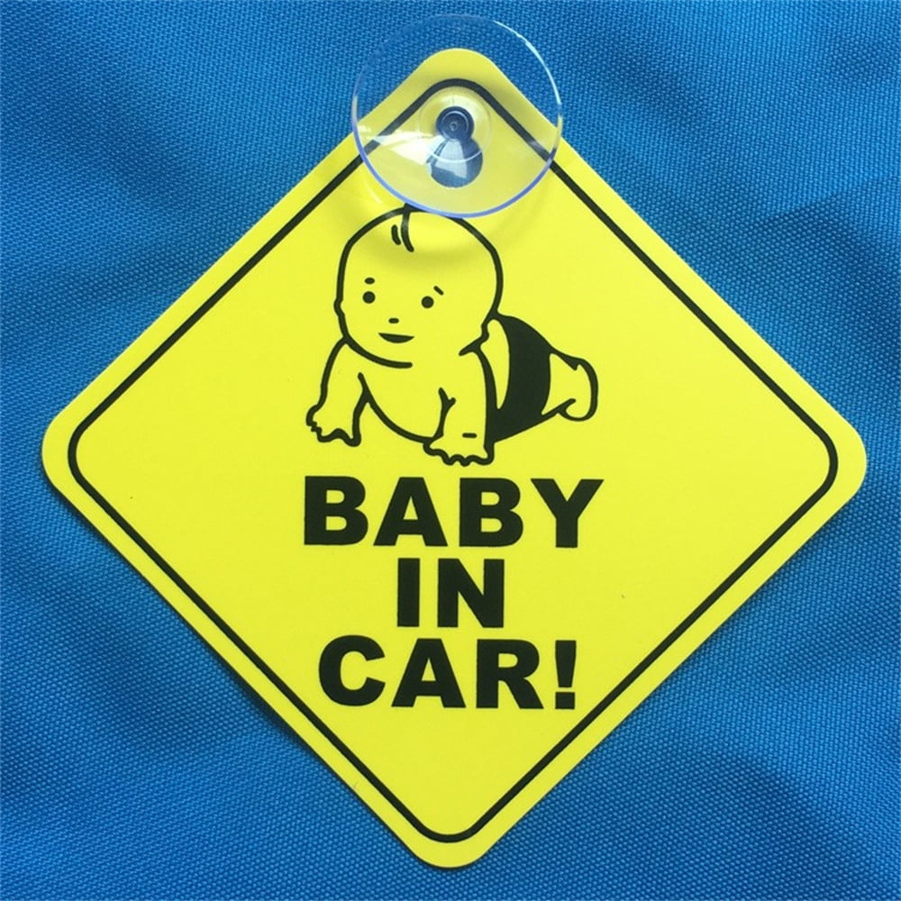 Baby In Car Sticker,Waterproof Suction Cup Car Sticker for Child Safety ...