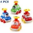 thumbnail image 1 of Baby Car Toy for 1 Year Old Toddler Cartoon Wind up Cars for 2 Year Old Boys Birthday Gift Toys Age 1-4pcs, 1 of 7