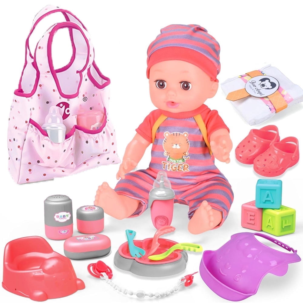 Baby Care Doll Toys Set Toy Set for Girls Year Old, Pretend Play Toddler Toys, Birthday Gifts for Age 3-5 Years Girls