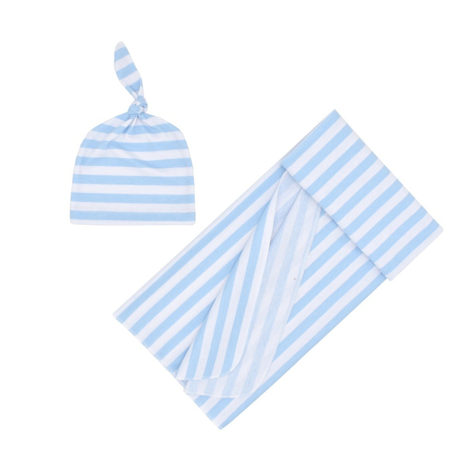 Baby Care Soft Baby Swaddle Blankets Hat Set For Boy Girl Stretchy