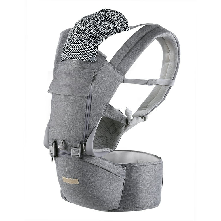 Baby Carrier, 6-in-1 Ergonomic Hipseat Carrier with Breathable Air Mesh,  Front and Back Hip Seat Carriers for 12-45 lbs Babies, Padded Shoulder  Strap