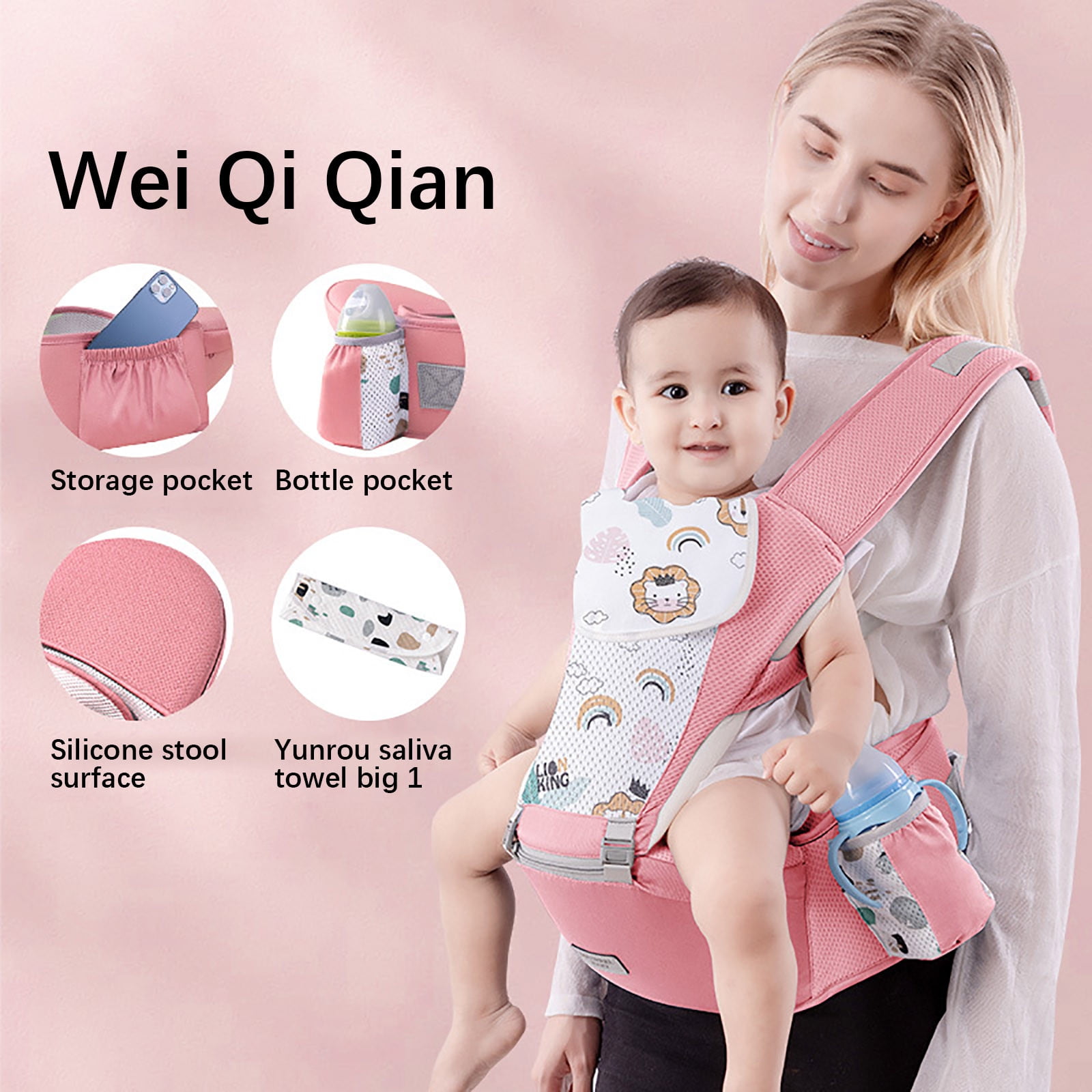 Baby Carrier, Baby Carrier Wraps, Hip Seat Carriers Sling for Child