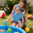 thumbnail image 1 of Baby Carrier, Dual-Use Adjustable Baby Sling Support Infant Chest Holder with Drawstring Backpack for Newborn to Toddler 13-33 lbs Swimming Pool Beach Land,Baby & Toddler Carriers (Blue), 1 of 7