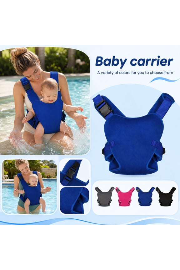 Baby Carrier, Dual-Use Adjustable Baby Sling Support Infant Chest Holder with Drawstring Backpack for Newborn to Toddler 13-33 lbs Swimming Pool Beach Land (Hot Pink)
