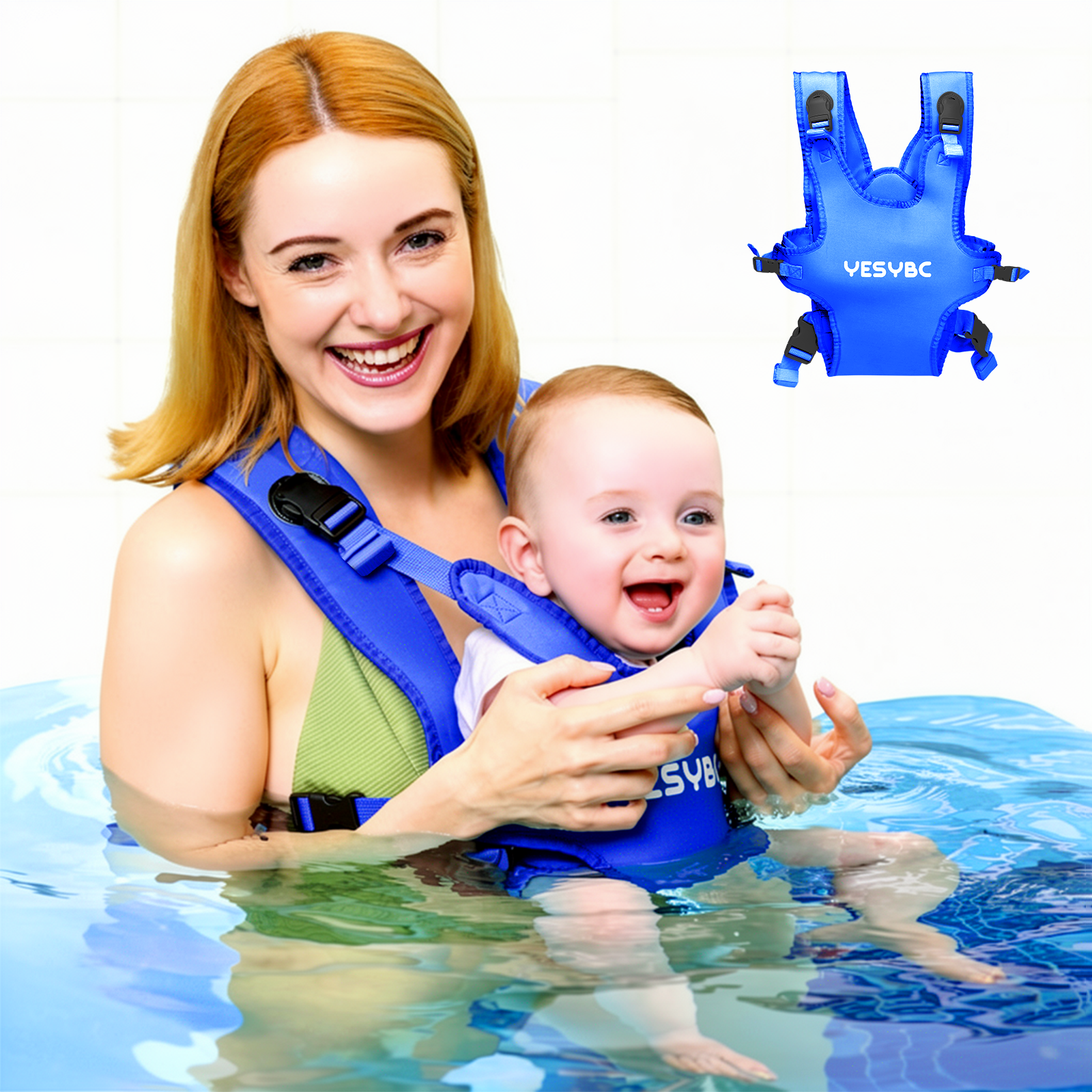 Baby Carrier, Dual-Use Adjustable Baby Sling Support Infant Chest Holder with Drawstring Backpack for Newborn to Toddler 13-33 lbs Swimming Pool Beach Land (Pink)