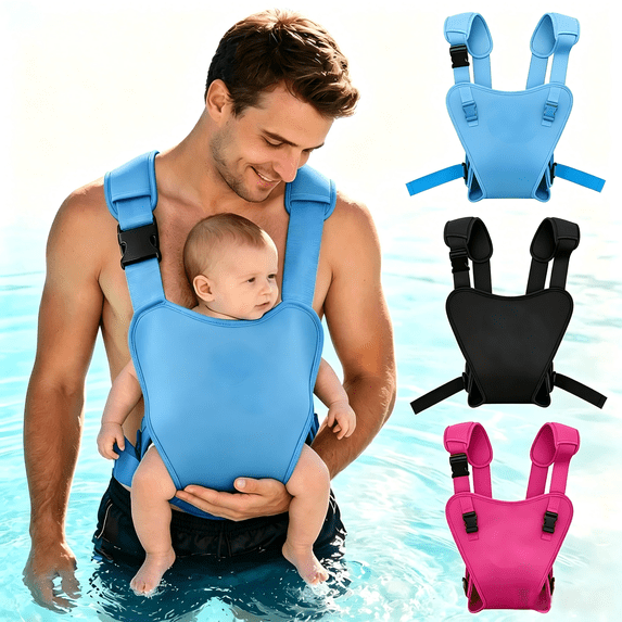 Baby Carrier, Dual-Use Adjustable Baby Sling Support Infant Chest Holder with Drawstring Backpack for Newborn to Toddler 13-33 lbs Swimming Pool Beach Land
