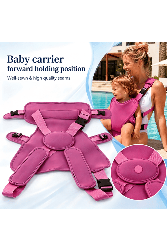 Baby Carrier, Dual-Use Adjustable Baby Sling Support Infant Chest Holder with Drawstring Backpack for Newborn to Toddler 13-33 lbs Swimming Pool Beach Land