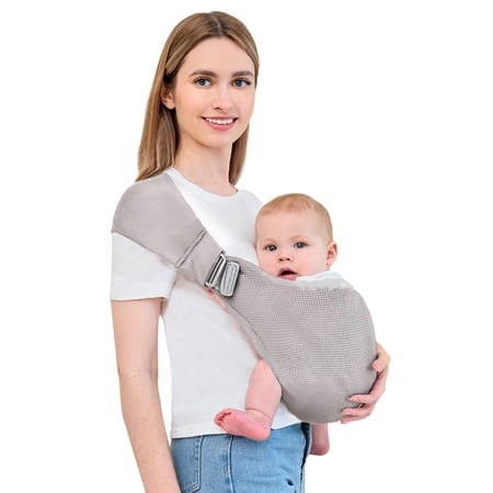 Baby Carrier Newborn to Toddler - 2-in-1 Baby Wrap & Baby Carrier - Pre-Wrapped Baby Sling Wrap Newborn - Soft & Stretchy Baby Sling Carrier- 7-35 lbs