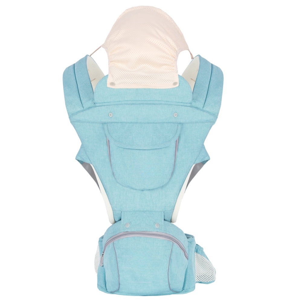 Baby Carrier Newborn to Toddler with Hood All Position Baby Hip Carrier, 3-in-1 Ergonomic Infant Carrier Soft Baby Holder 3 to 36 Months,4 Season/All Seasons (Green)