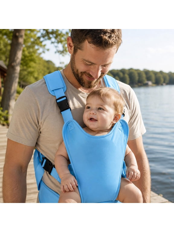 Baby Carrier, Quick-Dry Waterproof Infant Holder, T-Shirt Style Easy To Wear, Padded Straps Relieve Shoulder Strain For Pool And Beach Trips