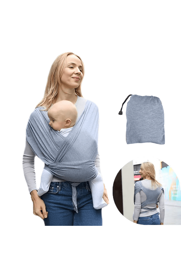 Baby Carrier  - The Perfect Summer Sling for Newborns to Toddler 8-35 lbs - Cooling Fabric Baby Wrap, Lightweight, Ergonomic, and Easy to Weargrey
