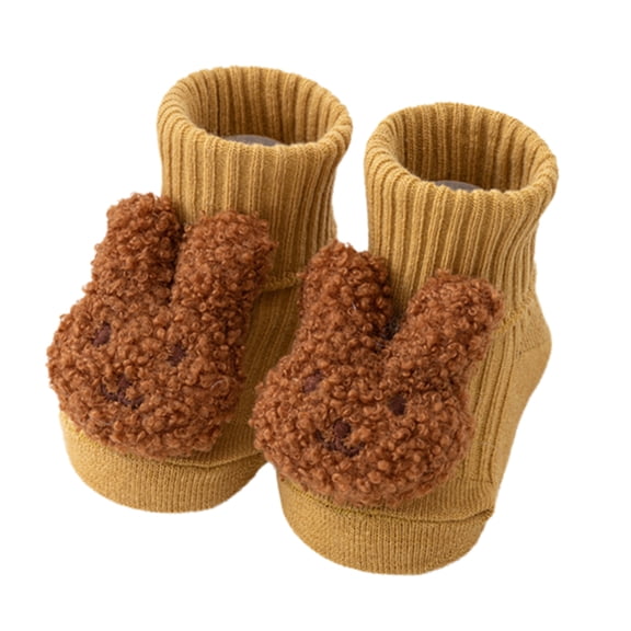Baby Cartoon Bear/Rabbits Socks Antiskid Soles Socks Breathable Firstwalker Socks Winter Warm Socks 0-3 Baby Accessories