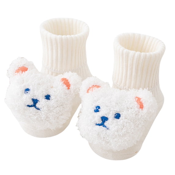 Baby Cartoon Bear/Rabbits Socks Antiskid Soles Socks Breathable Firstwalker Socks Winter Warm Socks 0-3 Baby Accessories