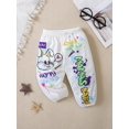 thumbnail image 1 of Baby Cartoon & Letter Graphic Sweatpants, 1 of 5