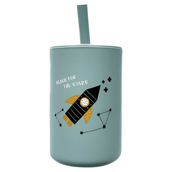 Baby Cartoon Silicone Sippy Cup - Cute Design, Soft & Gentle Spout - Spill-Proof & Leak-Proof - Easy to Clean & Reusable - Made from High-Quality Materials - Stars