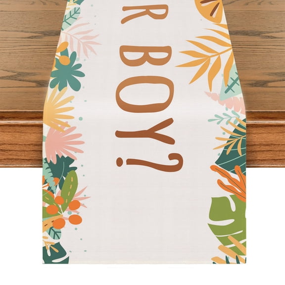 Baby Cartoon Table Runner, Modern Minimalism Table Throw Tablecloth, For Kitchen Dining Living Room, Show Wedding Party Table Setting Decor