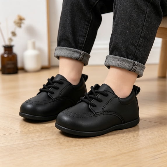 Sunshuilll Baby Sneakers, Lightweight Flat Soles Casual Shoes, Black, 18-24 Months