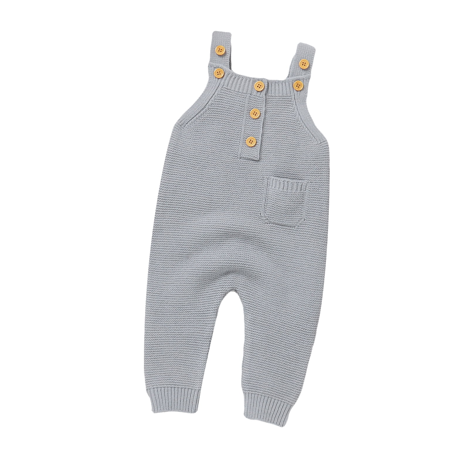 Baby Casual Knitted Sweater Romper Bodysuit Solid Long Sleeve Jumpsuit