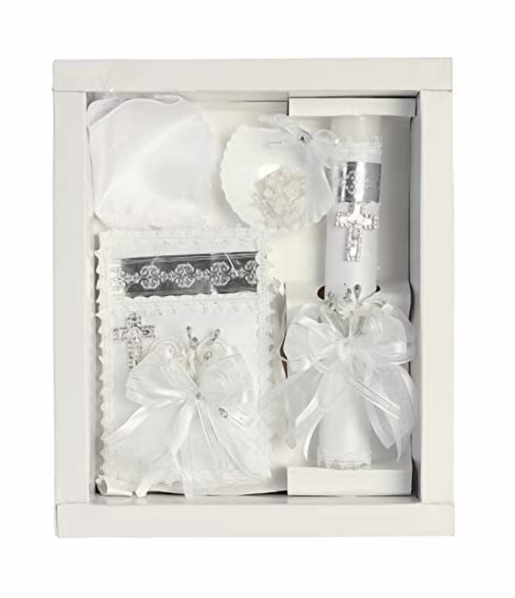 Baby Catholic Baptism Candle Set for Boys Baptismal Candles for Baptism for Girls Kit Velas para Bautizo de Niño niña