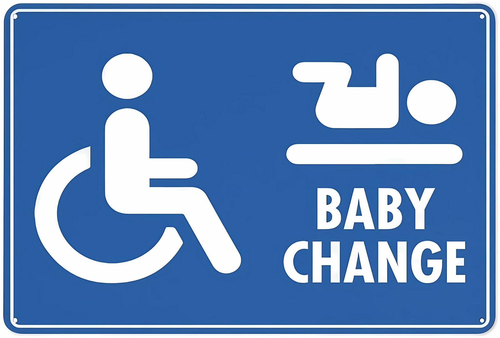 Baby Change Disabled Toilet Reflective Aluminum Sign 12 x 8 Inches ...