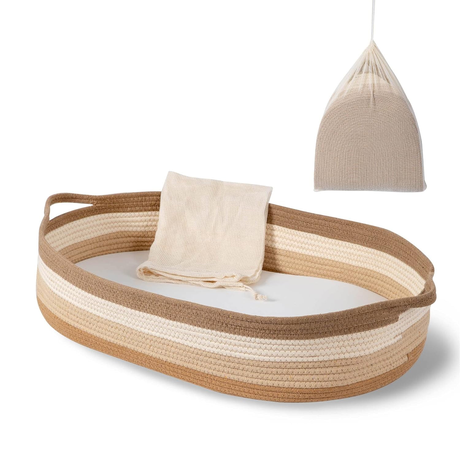 Baby Changing Basket Moses Basket Changing Table Topper and