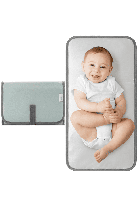 Baby Changing Pad, 1pc Portable Changing Pads for Newborn Girl & Boy by Comfy Cubs (Earth Green, Compact)