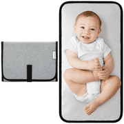 Baby Changing Pad, 1pc Portable Changing Pads for Newborn Girl & Boy by Comfy Cubs (Grey, Compact)