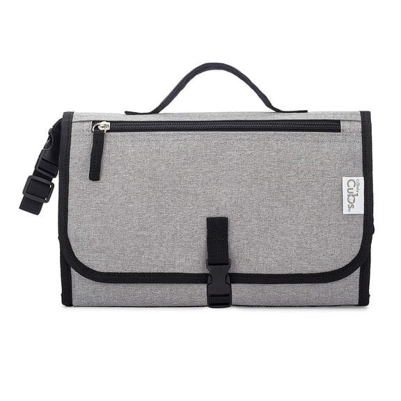 Baby Changing Pad, 1pc Portable Changing Pads for Newborn Girl & Boy by Comfy Cubs (Solid Grey, Large)