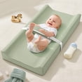 thumbnail image 1 of Baby Changing Pad, Caveen Wipeable Changing Table Pad with Waterproof PU Cover, Portable Baby Diaper Change Station and Dresser, Light Green, 1 of 8