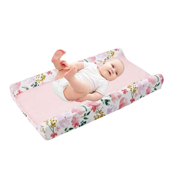 Baby Changing Pad Cover Soft Cotton Plush Removable Baby Changing Mat Protector, Waterproof, Fits Standard Changing Tables, Baby Shower Gift