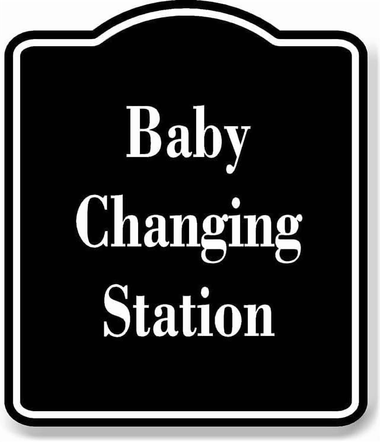 Baby Changing Station BLACK Aluminium Composite Sign 8.5''x10 ...