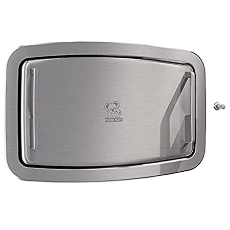 Baby Changing Station, Wall Horizontal Mount, 37.06 X 21.63, Gray