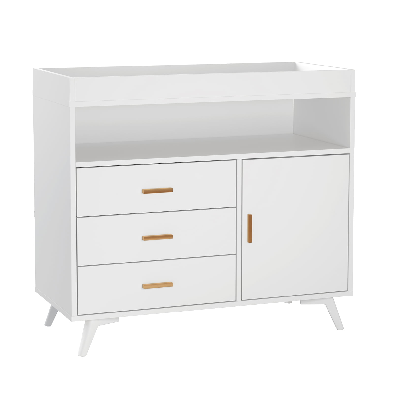 Baby Changing Table Dresser for Infants 3 Drawer Changer Dresser with Removable Changing pad Dresser with Changing Table Top Dresser for Nursery
