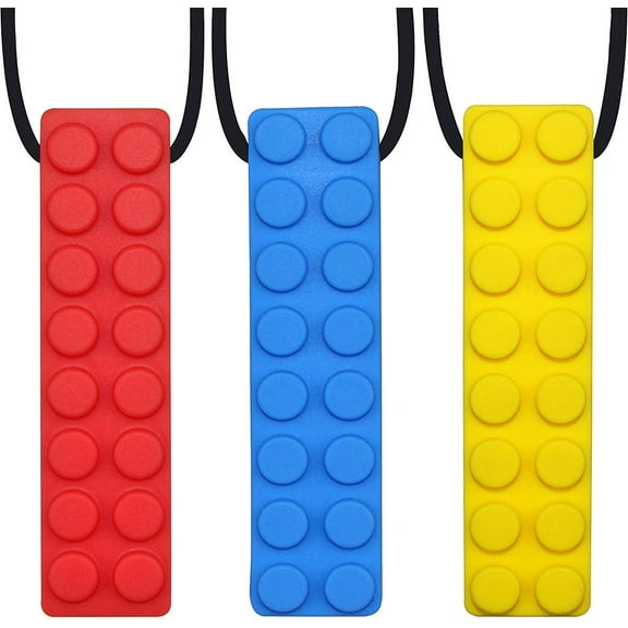 Baby Chewing Teething Toys, Silicone Baby Chewy for Kids, Soothing Babies Teething Relief Sore Gums, Chewy Tube with Rectangle Shape Teether Set for Infant-3 Packs Random Colors