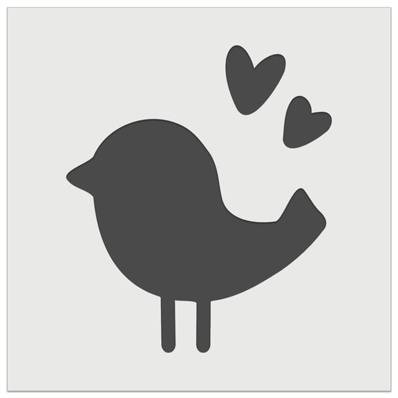 Baby Chick Bird with Hearts Spring Summer DIY Cookie Wall Craft Stencil - 3.5 Inch