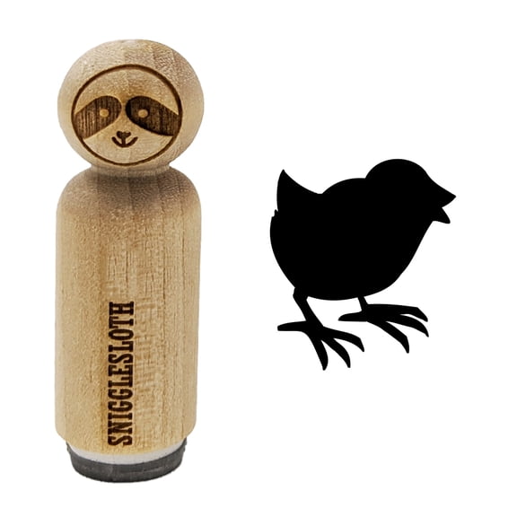 Baby Chick Chicken Standing Solid Rubber Stamp for Scrapbooking Crafting Stamping - Medium 1 Inch