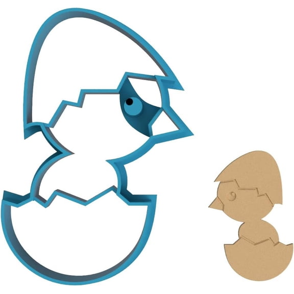 Baby Chick Hatching Cookie Cutter - Chicken Farm Animal Easter (0009) (4 Inch)