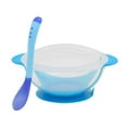 thumbnail image 1 of Baby Children Training Feeding Dinner Bowl Spoon Tableware Set With Suction Cup/ Baby Bowl Blue, 1 of 3