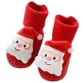 thumbnail image 1 of Baby Christmas Holiday Floor Socks Non- First Step Socks for Boys and Girls Red 13, 1 of 2