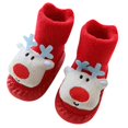 thumbnail image 1 of Baby Christmas Holiday Floor Socks Non- First Step Socks for Boys and Girls white 13, 1 of 1