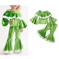 thumbnail image 1 of Baby Christmas Outfits Girls Long Sleeve Girls Top and Flare Pants Sets Holiday Party Dress 6-12 Months Elf Outfit Girl, 1 of 4