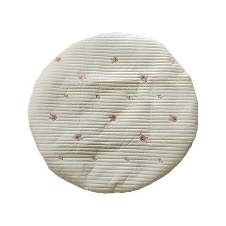 Baby Circular Crawling Mat - Multi-Functional, Soft & Safe, Easy to Clean, Portable Design with Exquisite Embroidery