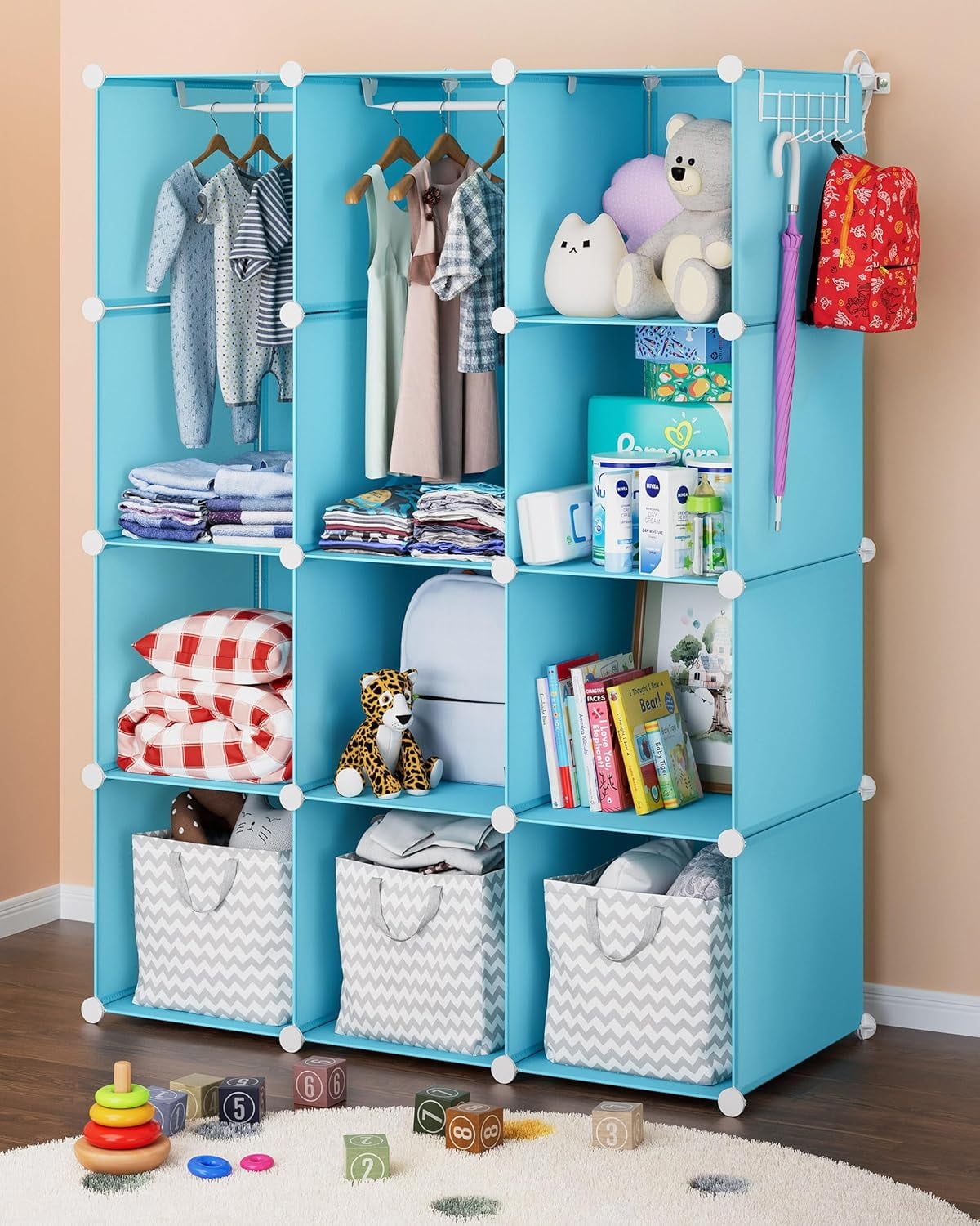 Baby Closet Organizer for Nursery: Durable Baby Wardrobe for Closet ...