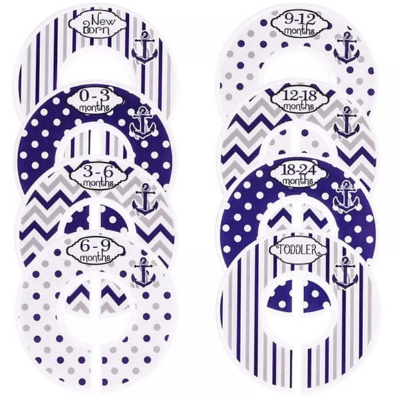 Baby Closet Size Dividers,Cute Nursery Clothes Organizer,Baby Closet Dividers from Newborn Infant to 24 Months,Baby Shower Set for Boys and Girls,8 Pack