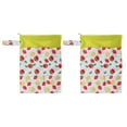 Baby Cloth Diaper Wet Dry Bags with Two Zippered Pockets Leak