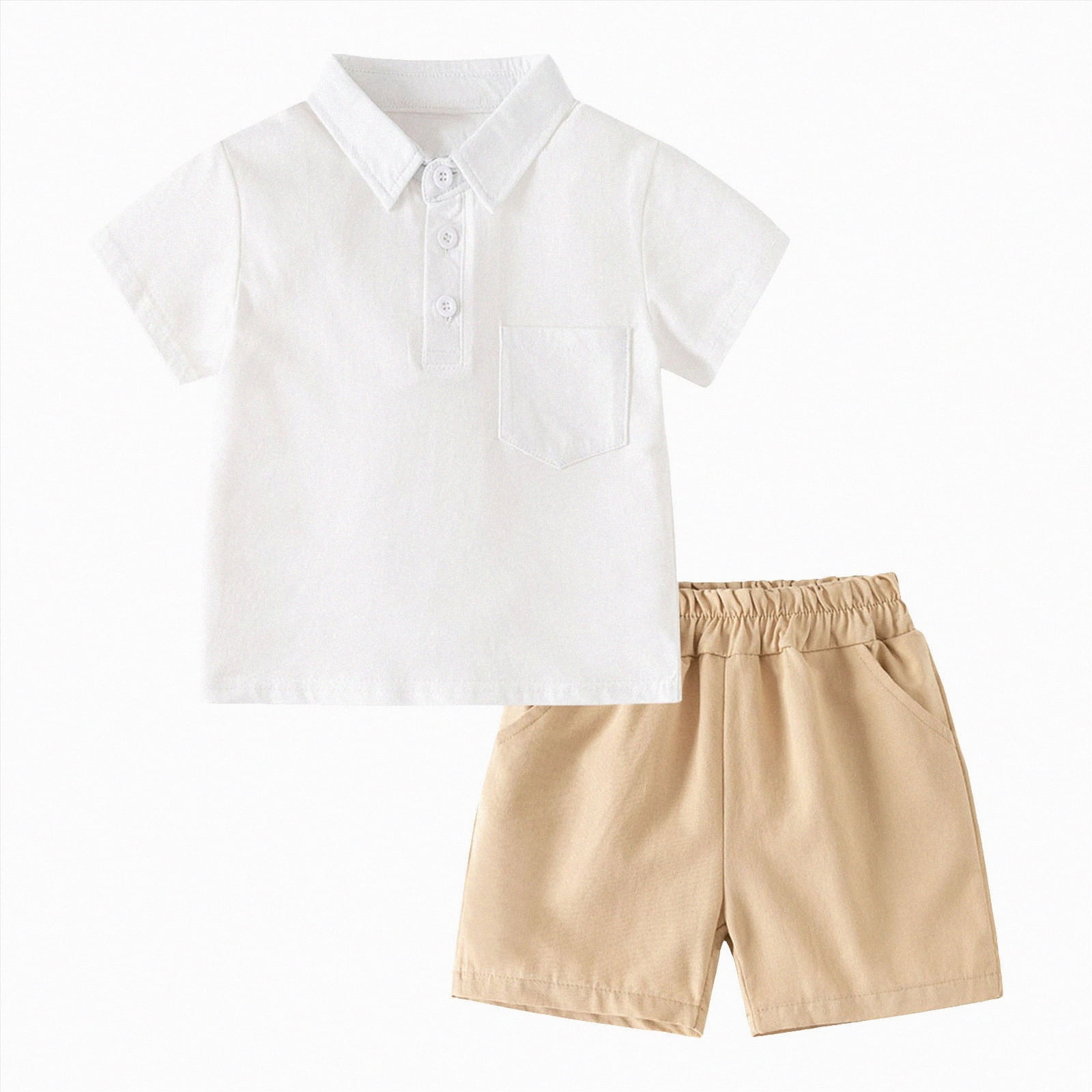 Baby Clothes Boy Boys Shorts Sets Kids Spring Summer Cotton Button Sleeveless Sports 3 6 12 18 24 Months 3T Tops+Shorts Outfits Toddler Sweat Outfit 2-Piece