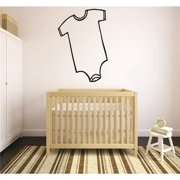 Baby Clothes Boy Girl Unisex Newborn Infant Nursery Bedroom Decor Peel & Stick Sticker Vinyl Wall Decal 14x28 Inches