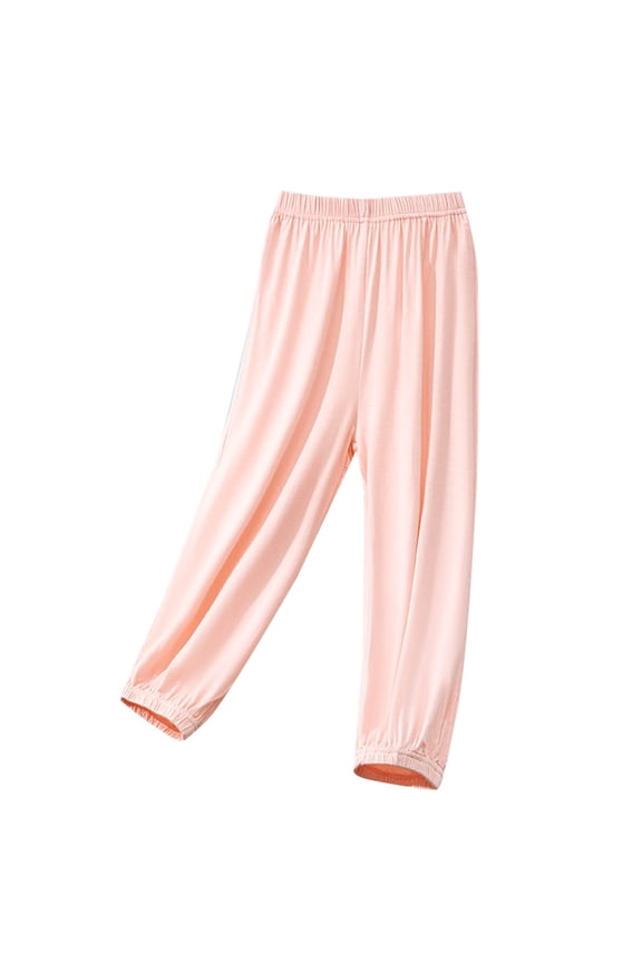 Baby Clothes Boy Girls Lounge Pants Solid Color Elastic Waisted Homewear Soft Comfy Kids Trousers