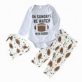 thumbnail image 1 of Baby Clothes Boy Girl Fall/Winter Graphic Long Sleeve Elastic Waist 6 9 12 18 24 Months Everyday Outfit Set 2Pcs, 1 of 7
